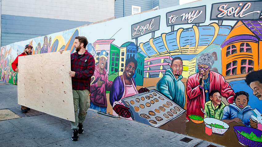 Joe Colmenares' community mural