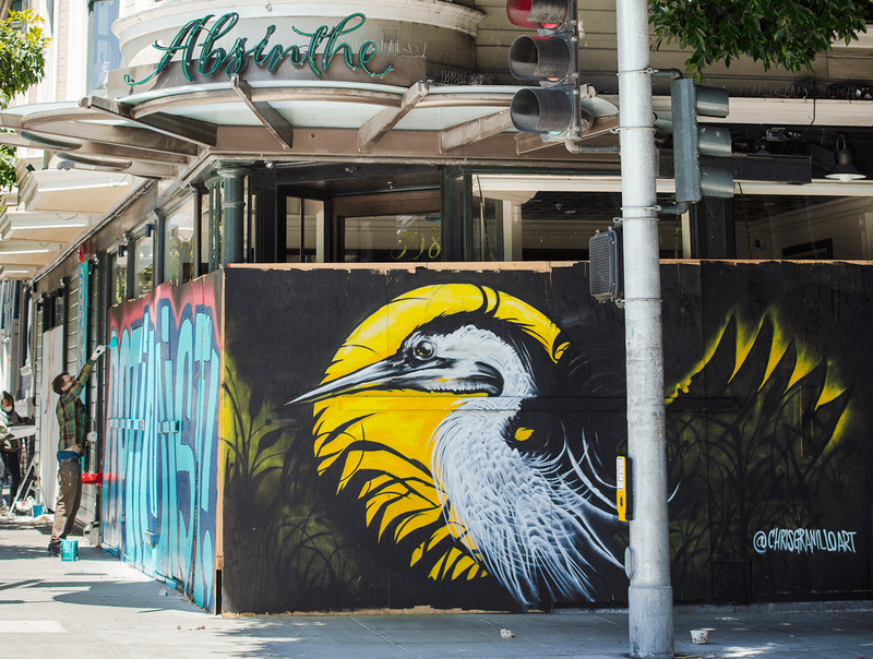 Mural by Chris Granillo for Absinthe in San Francisco